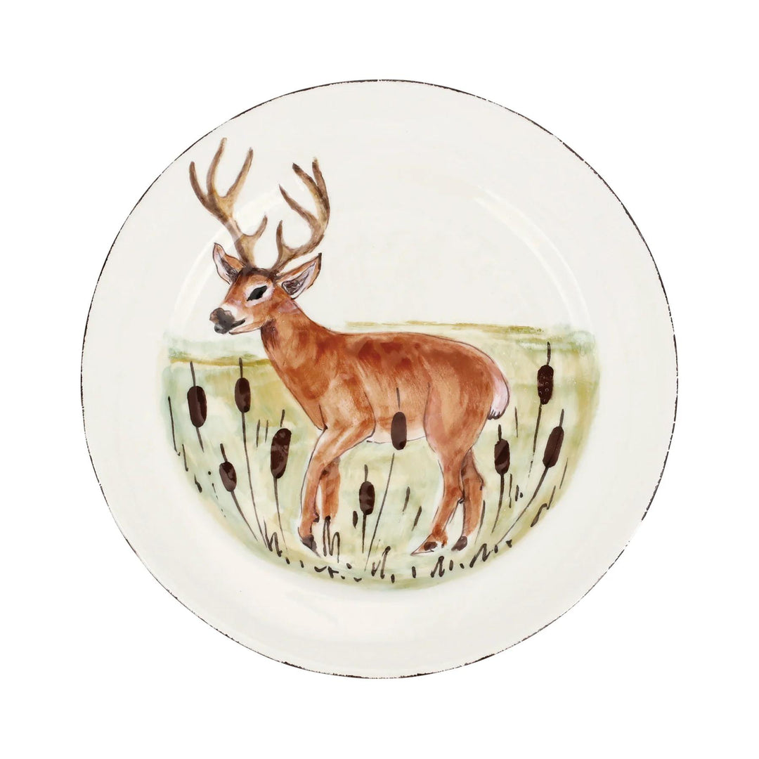 Vietri Wildlife Dinner Plate-Home/Giftware-DEER-Kevin's Fine Outdoor Gear & Apparel