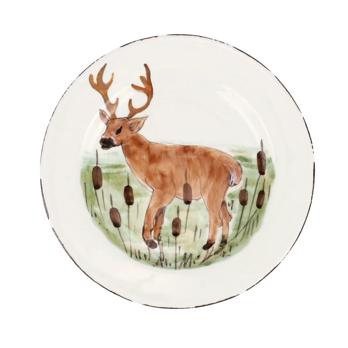 Vietri Wildlife Salad Plate-Home/Giftware-DEER-Kevin's Fine Outdoor Gear & Apparel