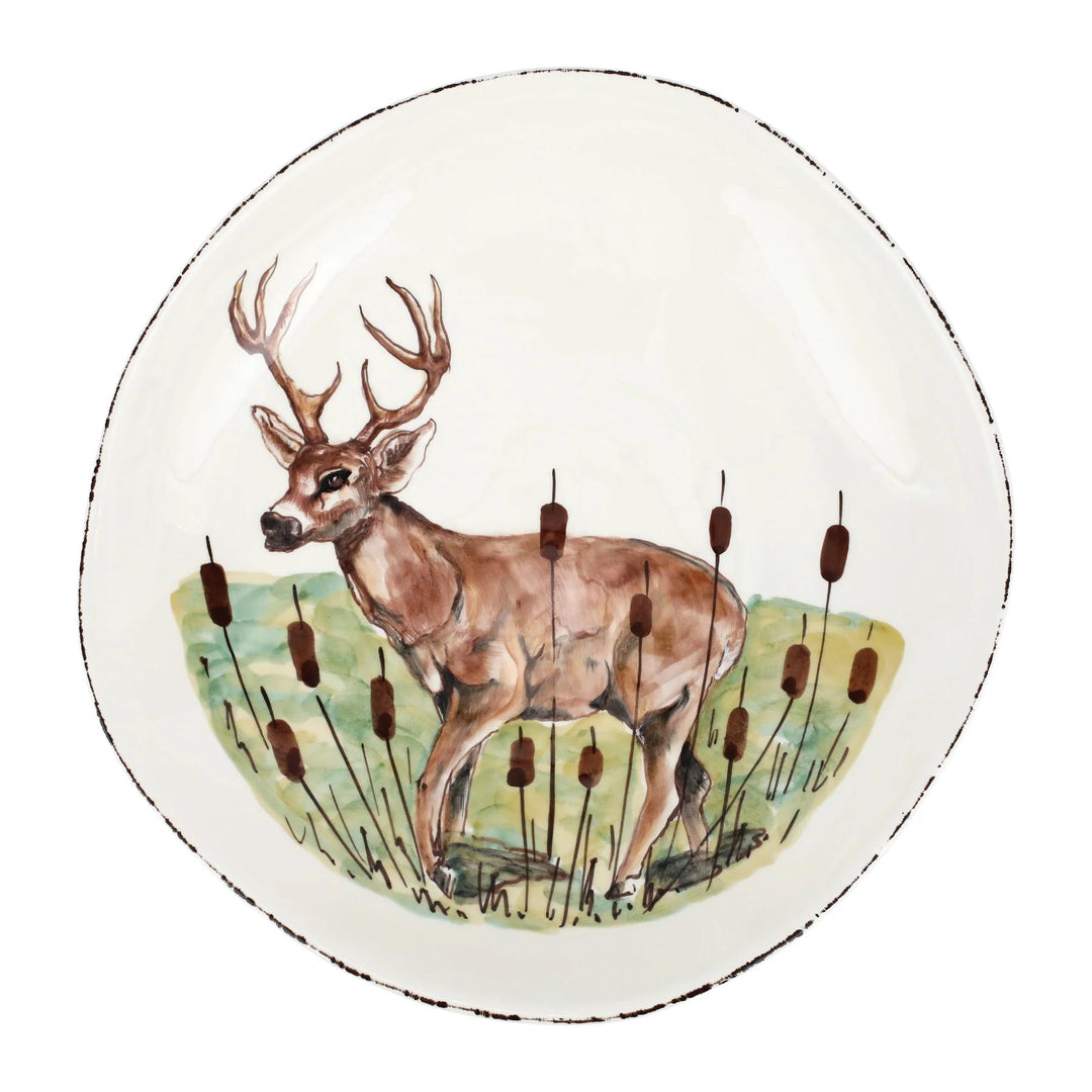 Vietri Wildlife Large Serving Bowl-Home/Giftware-DEER-Kevin's Fine Outdoor Gear & Apparel