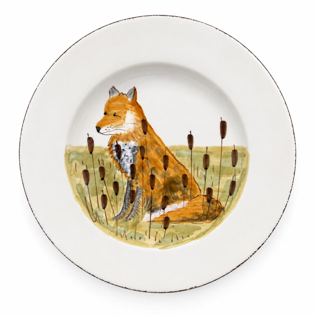 Vietri Wildlife Fox Rimmed Round Platter-Home/Giftware-Kevin's Fine Outdoor Gear & Apparel
