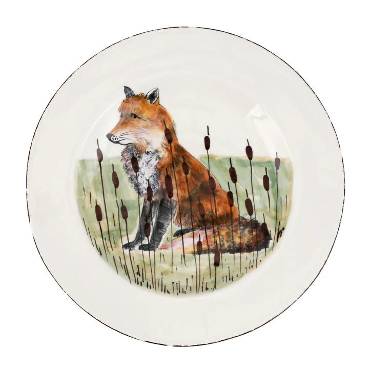 Vietri Wildlife Fox Rimmed Round Platter-Home/Giftware-Kevin's Fine Outdoor Gear & Apparel