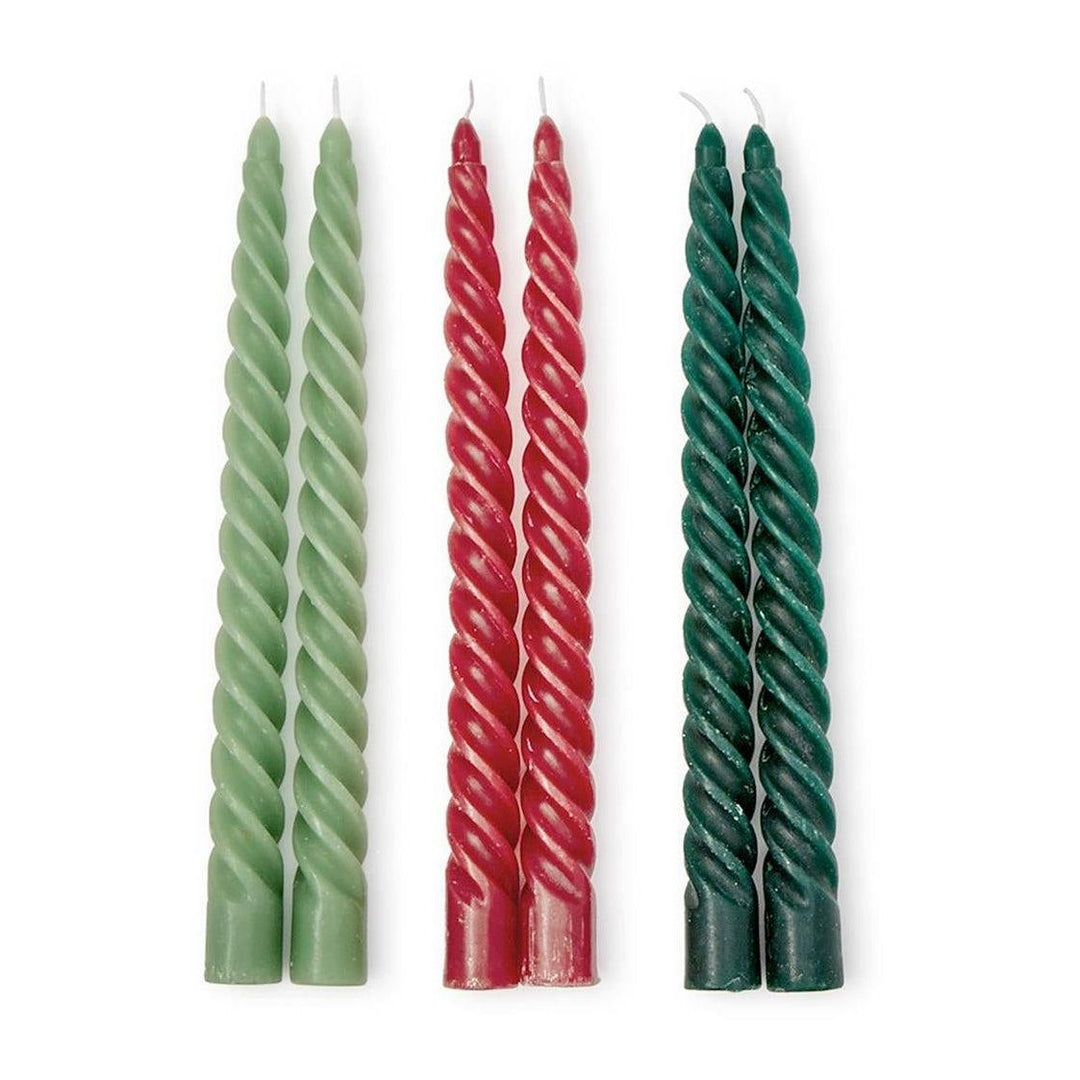 Twist Taper Candles (Set of 2)-Home/Giftware-Light Green-Kevin's Fine Outdoor Gear & Apparel