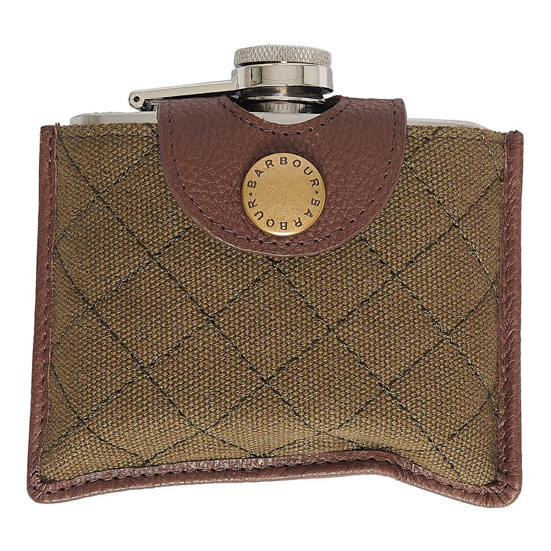 Barbour Quilted Padbury Hip Flask-Home/Giftware-Kevin's Fine Outdoor Gear & Apparel