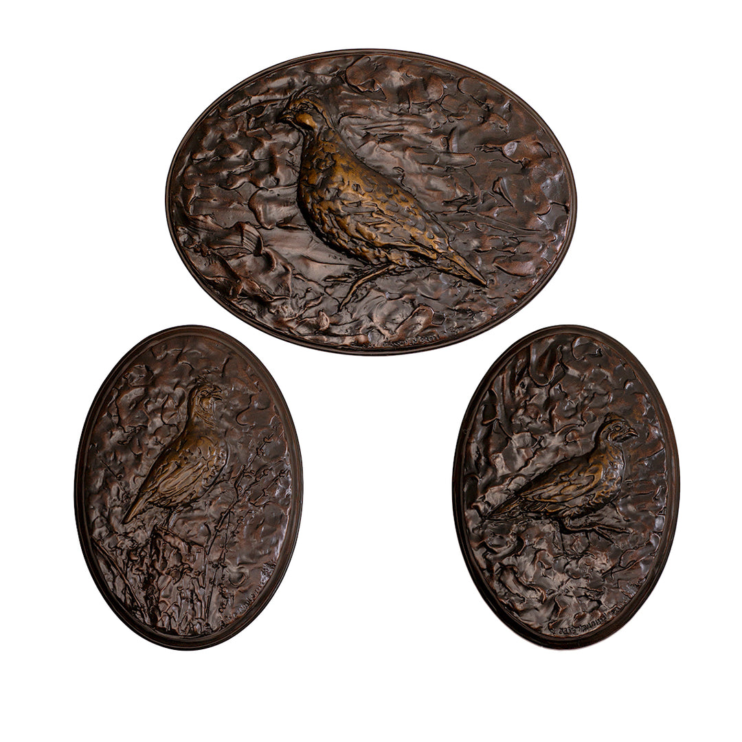 Quail Trio Resin Plaques-Home/Giftware-Kevin's Fine Outdoor Gear & Apparel