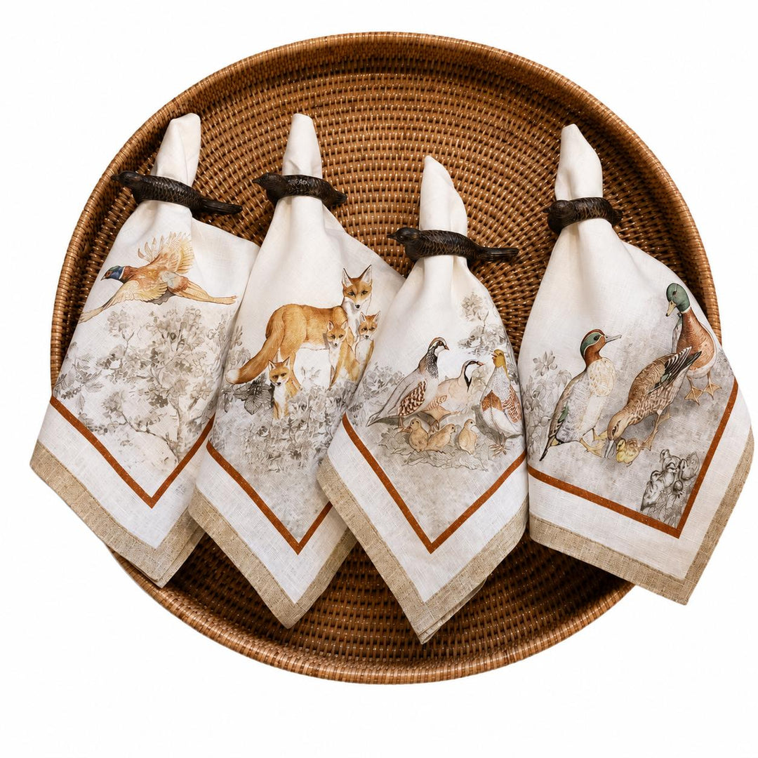 Kevin's Italian Linen Game Napkins (Set of 4)-Home/Giftware-Kevin's Fine Outdoor Gear & Apparel