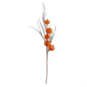 38" Orange Velvet Pumpkin Stem-Home/Giftware-Kevin's Fine Outdoor Gear & Apparel