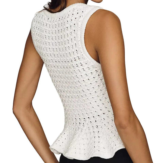 Pistola Women's Anna Peplum Openwork Sweater Tank Top-Women's Clothing-Kevin's Fine Outdoor Gear & Apparel