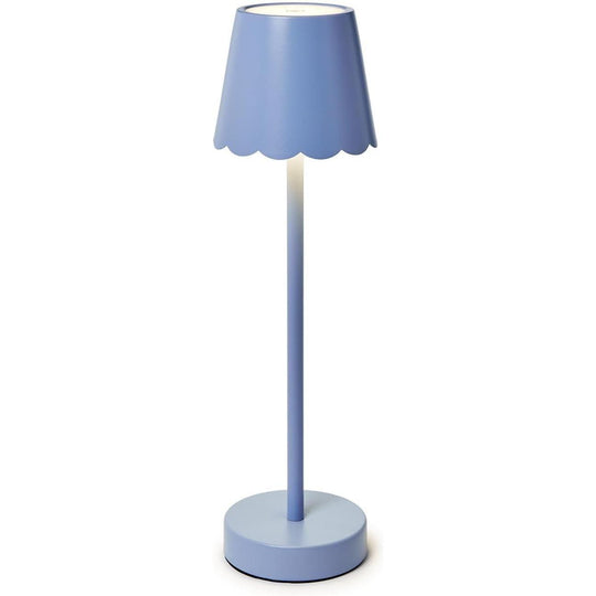Led Portable Cordless Table Lamp with Scalloped Edge Shade-Home/Giftware-Blue-Kevin's Fine Outdoor Gear & Apparel