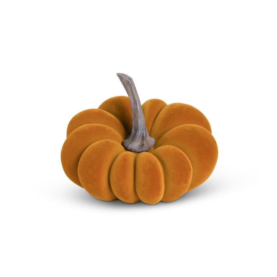 Orange Textured Pumpkin w/ Dark Brown Stem-Home/Giftware-5 Inch-Kevin's Fine Outdoor Gear & Apparel
