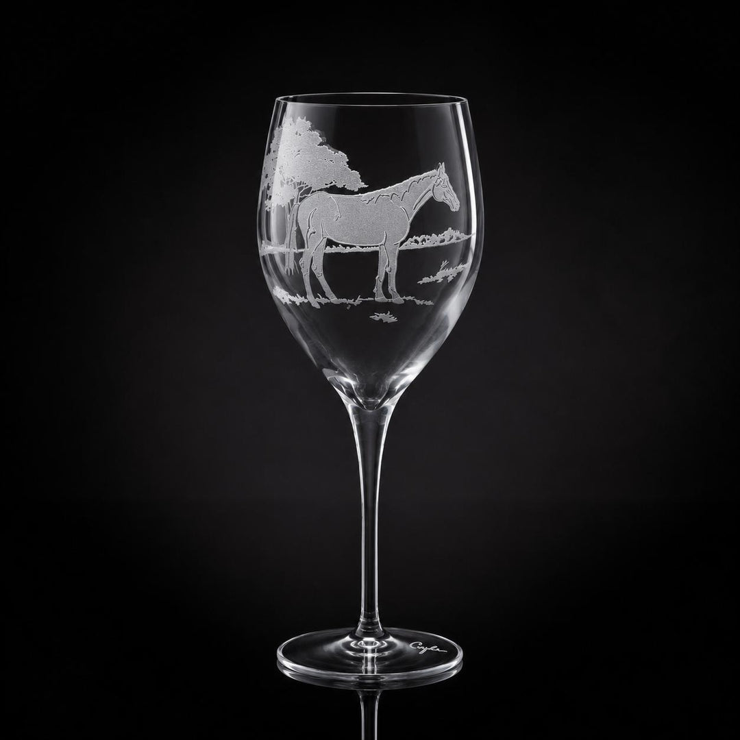 Kevin's Crystal 11 oz White Wine Glass-Home/Giftware-Horse-Kevin's Fine Outdoor Gear & Apparel
