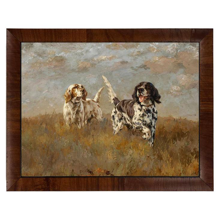 Vintage Hunting Dogs Oil Reproduction-Home/Giftware-English Setter-Kevin's Fine Outdoor Gear & Apparel