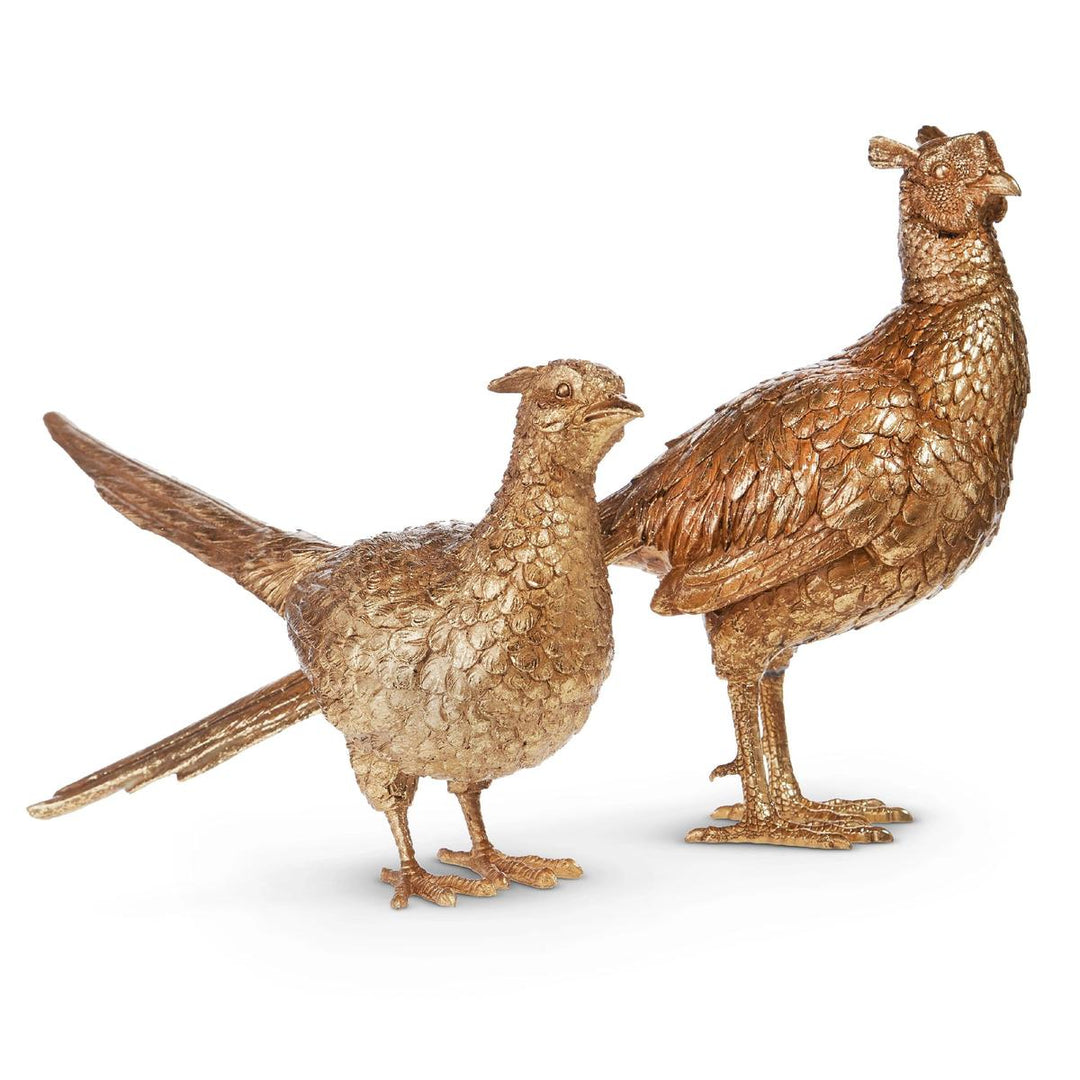 16.5" Gold Resin Pheasant (Set of 2)-Home/Giftware-Kevin's Fine Outdoor Gear & Apparel