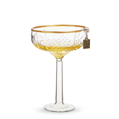 Eric Cortina Collection 4.5" Elegant Coupe Champagne Ornament-Home/Giftware-Kevin's Fine Outdoor Gear & Apparel