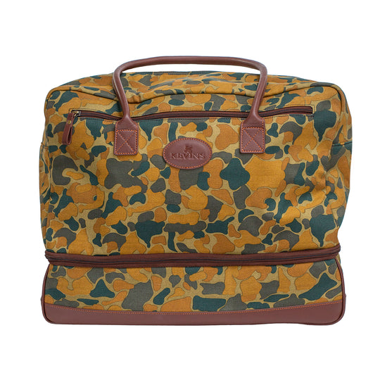 Kevin's Canvas and Leather Travel Bag-Hunting/Outdoors-Vintage Brown Camo-Kevin's Fine Outdoor Gear & Apparel