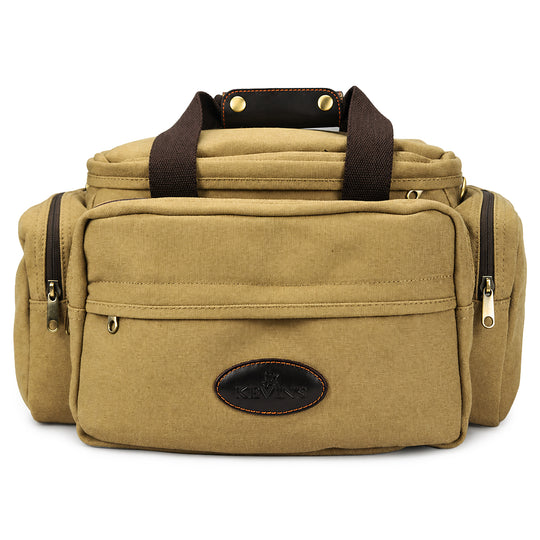 Kevin's Canvas & Leather Range Bag-Hunting/Outdoors-Tan-One Size-Kevin's Fine Outdoor Gear & Apparel