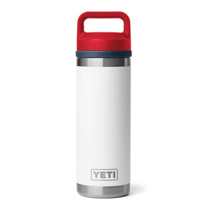 YETI Rambler 18 oz Bottle with Chug Cap-Hunting/Outdoors-White/Navy/Rescue Red-Kevin's Fine Outdoor Gear & Apparel