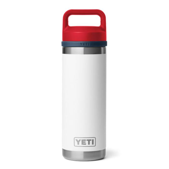 YETI Rambler 18 oz Bottle with Chug Cap-Hunting/Outdoors-White/Navy/Rescue Red-Kevin's Fine Outdoor Gear & Apparel