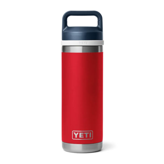 YETI Rambler 18 oz Bottle with Chug Cap-Hunting/Outdoors-Rescue Red/White/Navy-Kevin's Fine Outdoor Gear & Apparel