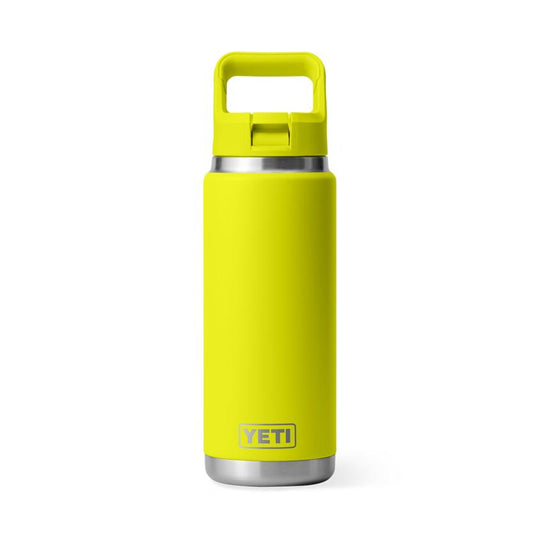 YETI Rambler 26 oz Water Bottle with Straw Cap-Hunting/Outdoors-Firefly Yellow-Kevin's Fine Outdoor Gear & Apparel
