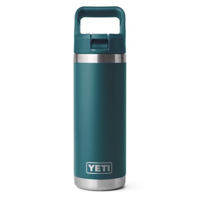 YETI 18 oz Rambler Water Bottle with Color-Matched Straw Cap-Hunting/Outdoors-AGAVE TEAL-Kevin's Fine Outdoor Gear & Apparel