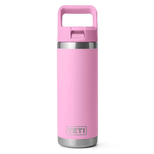 YETI 18 oz Rambler Water Bottle with Color-Matched Straw Cap-Hunting/Outdoors-POWER PINK-Kevin's Fine Outdoor Gear & Apparel