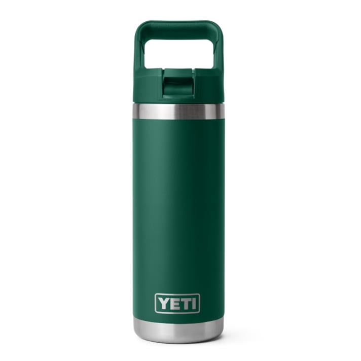 YETI 18 oz Rambler Water Bottle with Color-Matched Straw Cap-Hunting/Outdoors-Black Forest Green-Kevin's Fine Outdoor Gear & Apparel