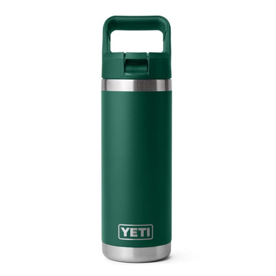 YETI 18 oz Rambler Water Bottle with Color-Matched Straw Cap-Hunting/Outdoors-Black Forest Green-Kevin's Fine Outdoor Gear & Apparel