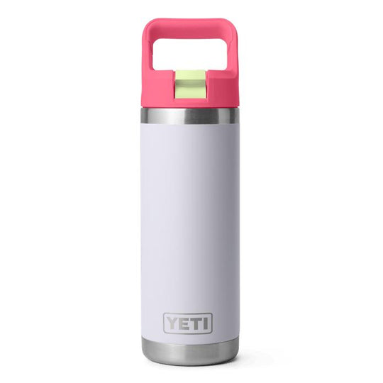 YETI 18 oz Rambler Water Bottle with Color-Matched Straw Cap-Hunting/Outdoors-Mist/Pink/Grasshopper-Kevin's Fine Outdoor Gear & Apparel