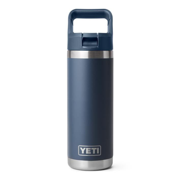 YETI 18 oz Rambler Water Bottle with Color-Matched Straw Cap-Hunting/Outdoors-Navy-Kevin's Fine Outdoor Gear & Apparel