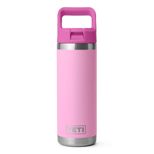 YETI 18 oz Rambler Water Bottle with Color-Matched Straw Cap-Hunting/Outdoors-Power Pink/Wildflower-Kevin's Fine Outdoor Gear & Apparel