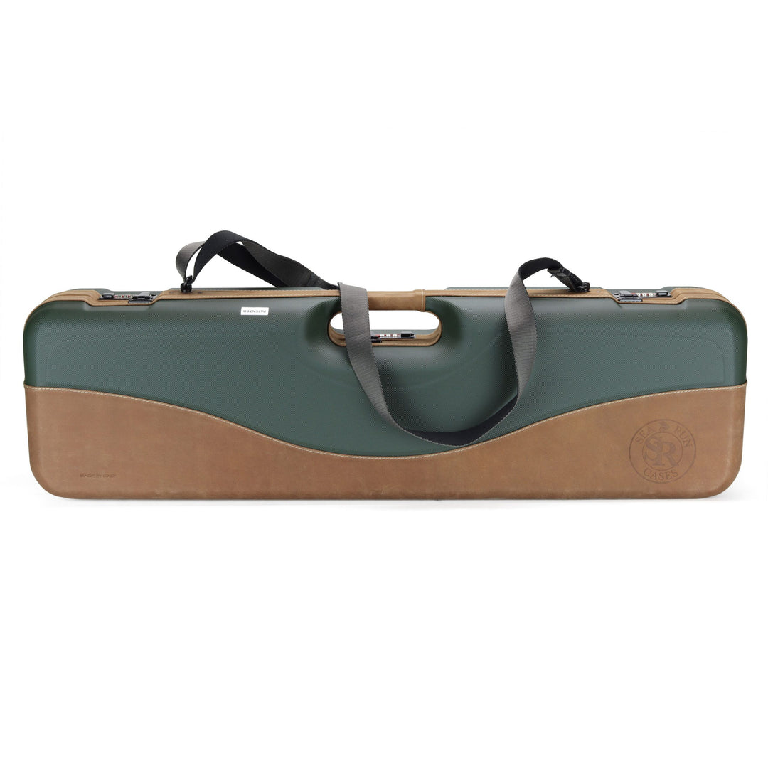Norfork Classic QR Expedition Fly Fishing Rod & Reel Travel Case 16201LXP/6644-Hunting/Outdoors-Green/Tobacco Leather/Tan-Kevin's Fine Outdoor Gear & Apparel