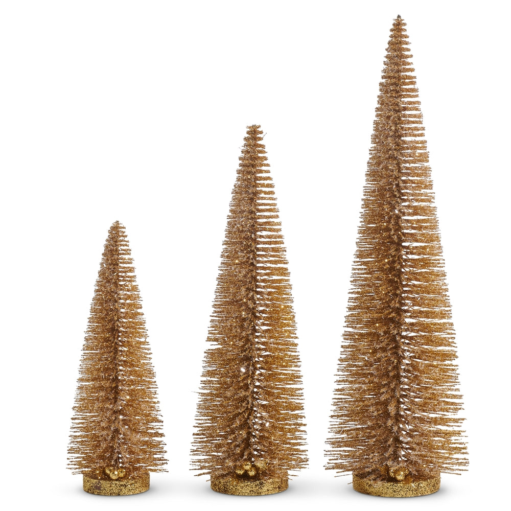 Gold Bottle Brush Trees-Home/Giftware-Kevin's Fine Outdoor Gear & Apparel