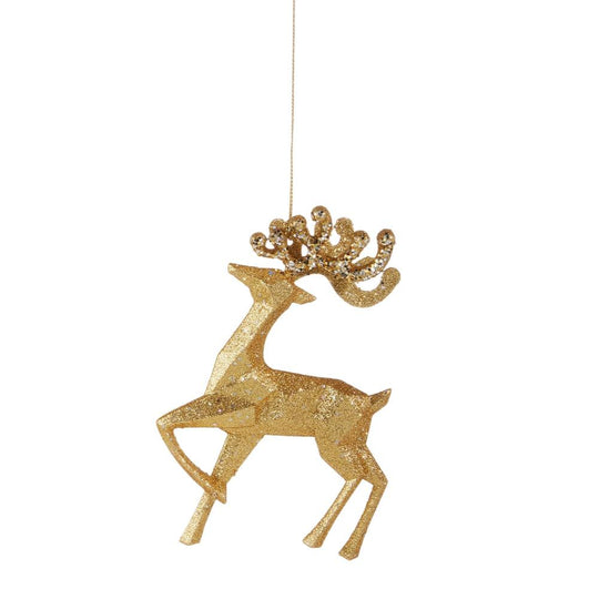 5.5" Gold Gold Deer Ornament-Home/Giftware-Prancing-Kevin's Fine Outdoor Gear & Apparel