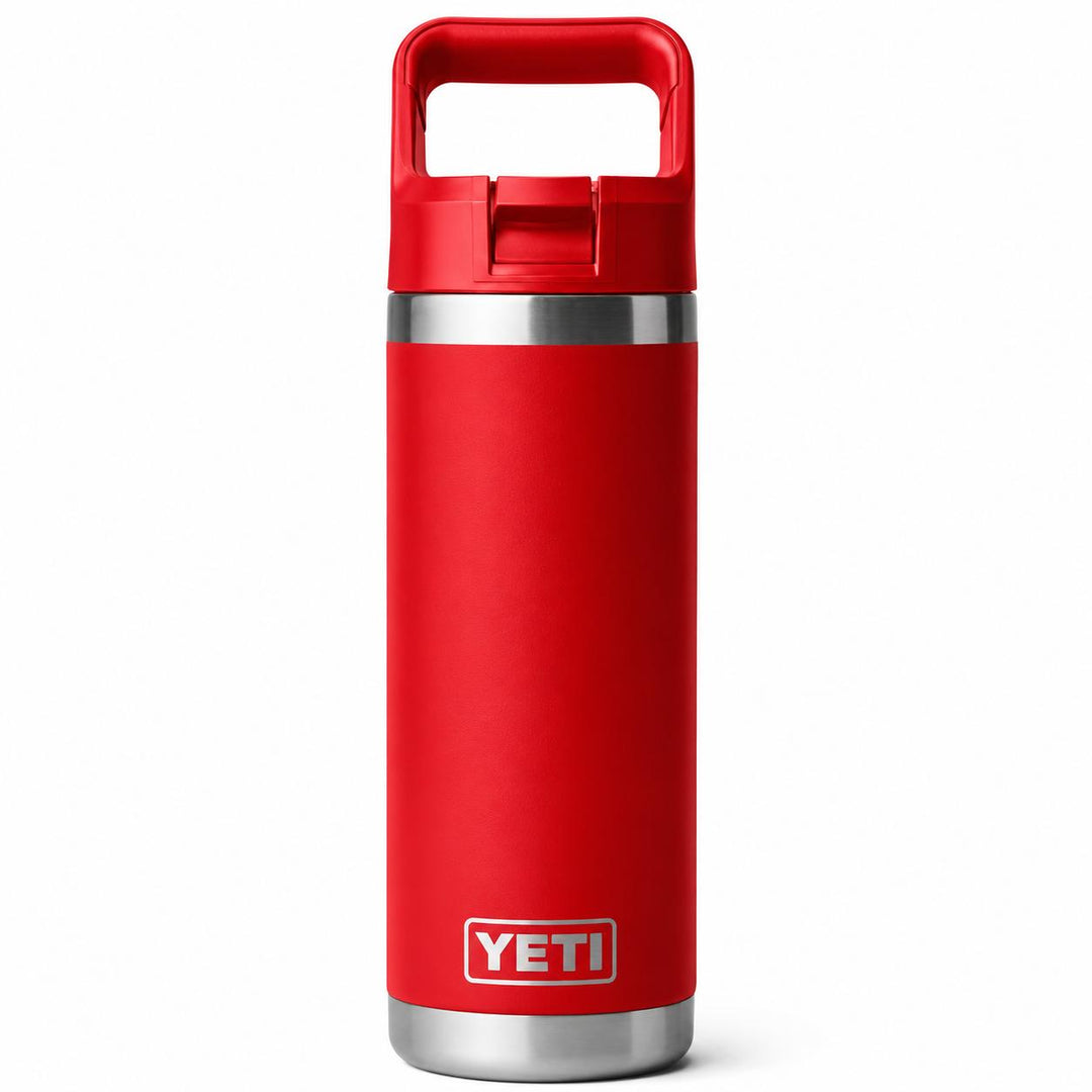 YETI 18 oz Rambler Water Bottle with Color-Matched Straw Cap-Hunting/Outdoors-Rescue Red-Kevin's Fine Outdoor Gear & Apparel