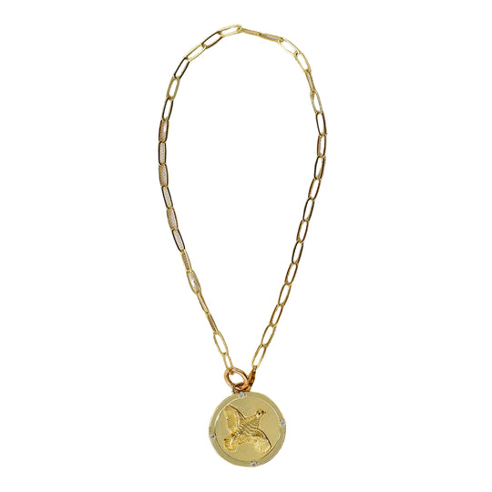 Paperclip Quail Pendant Necklace-Jewelry-Gold Quail-Kevin's Fine Outdoor Gear & Apparel