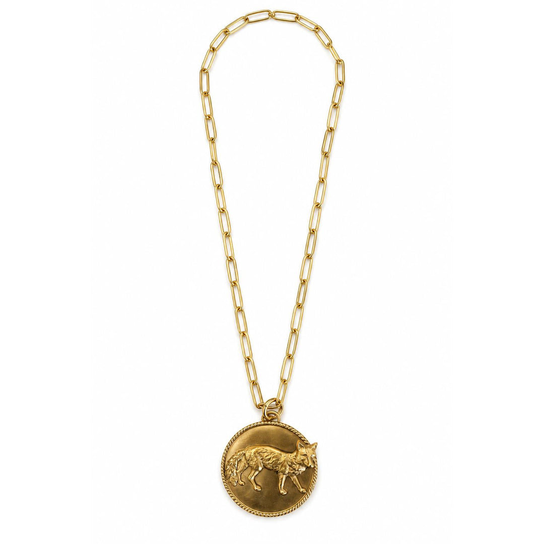 Fox Paperclip Necklace-Women's Accessories-Kevin's Fine Outdoor Gear & Apparel