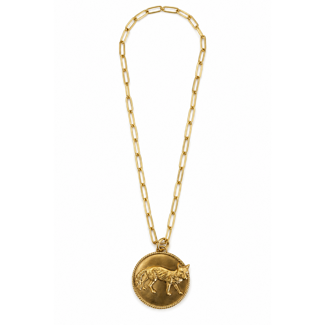 Fox Paperclip Necklace-Women's Accessories-Kevin's Fine Outdoor Gear & Apparel