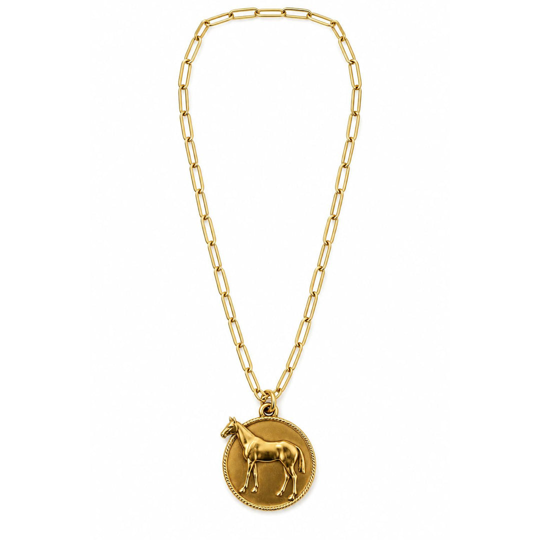 Horse Paperclip Necklace-Women's Clothing-Kevin's Fine Outdoor Gear & Apparel