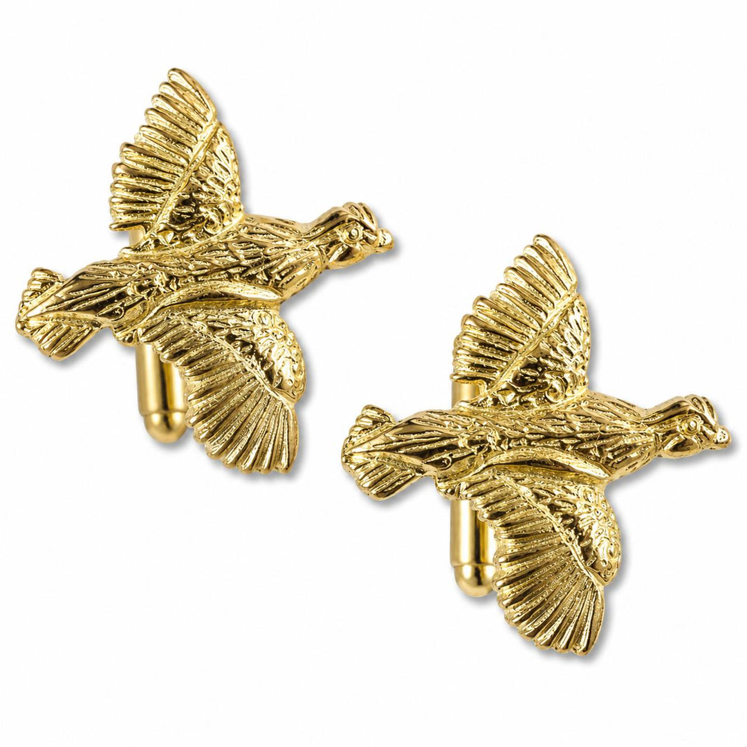 Brass Quail Cufflinks (Set of 2)-Jewelry-Kevin's Fine Outdoor Gear & Apparel