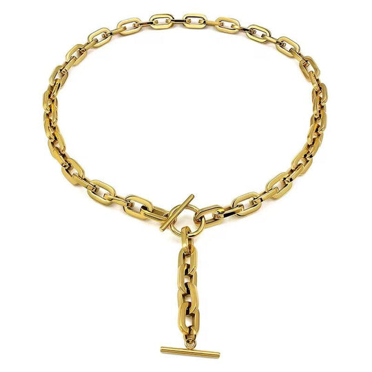 Golden Bar Link Necklace-Women's Accessories-Kevin's Fine Outdoor Gear & Apparel