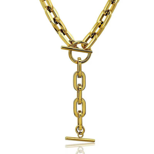 Golden Bar Link Necklace-Women's Accessories-Kevin's Fine Outdoor Gear & Apparel