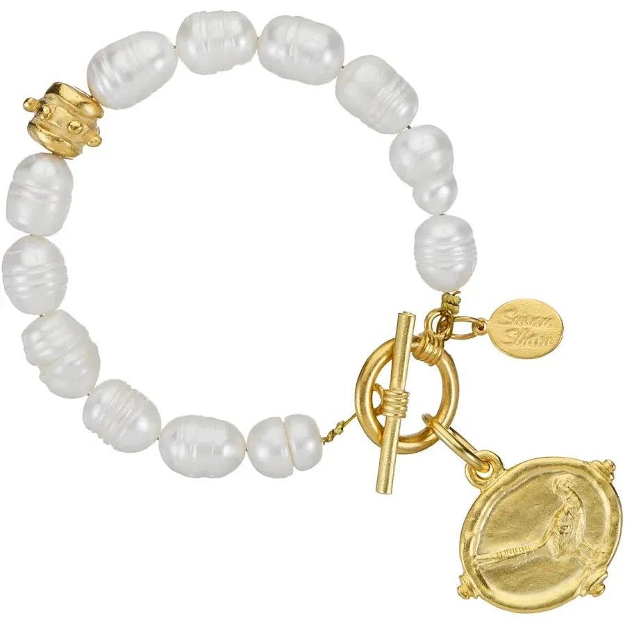 Susan Shaw Pearl Toggle Bracelet