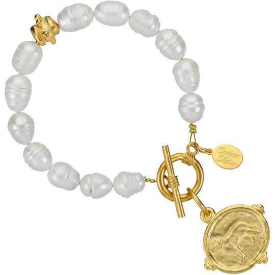 Susan Shaw Pearl Toggle Bracelet