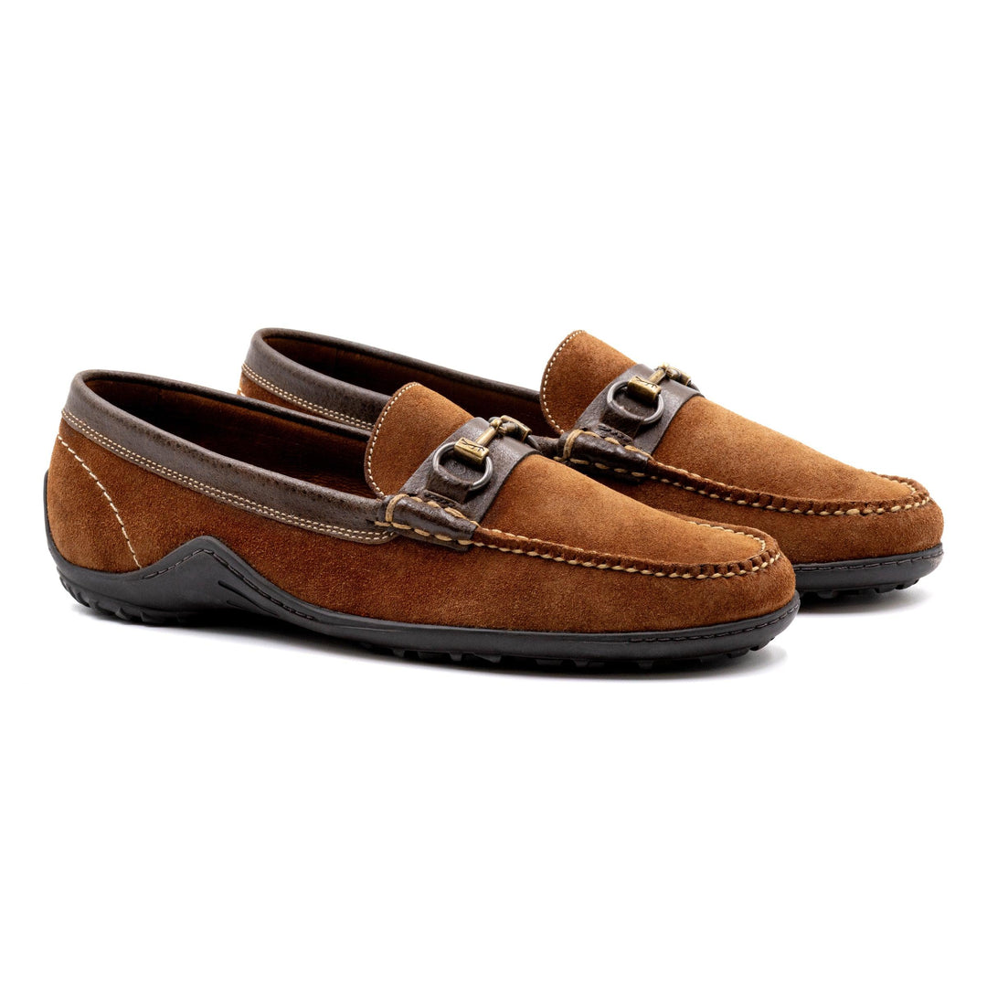 Martin Dingman Bill Safari Wild African Kudu Leather Horse Bit Loafer