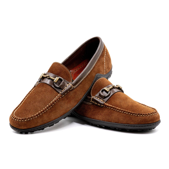 Martin Dingman Bill Safari Wild African Kudu Leather Horse Bit Loafer