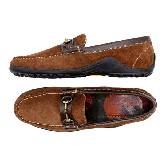 Martin Dingman Bill Safari Wild African Kudu Leather Horse Bit Loafer