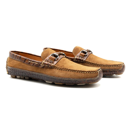 Martin Dingman Monte Carlo Water-Repellent Suede Horse Bit Loafer-Men's Footwear-French Roast-8-Kevin's Fine Outdoor Gear & Apparel