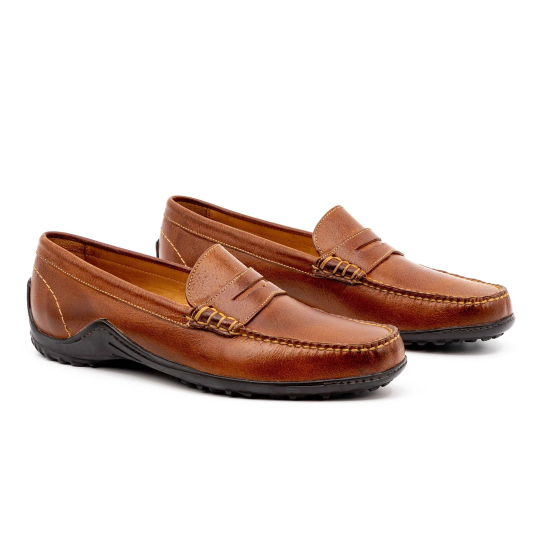 Martin Dingman Bill Water Buffalo Penny Loafers-Footwear-9-Burnt Cedar-Kevin's Fine Outdoor Gear & Apparel