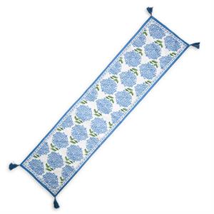 Hydrangea Table Runner with Tassel Accents-Home/Giftware-Kevin's Fine Outdoor Gear & Apparel