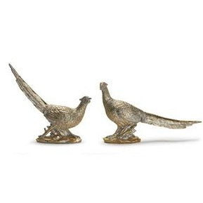 Set of 2 Golden Resin Pheasants-Home/Giftware-Kevin's Fine Outdoor Gear & Apparel